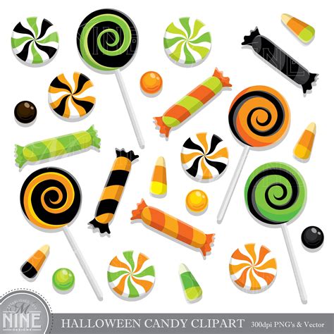 Materials Gothic Halloween Candy Clipart Trick Or Treat Candy