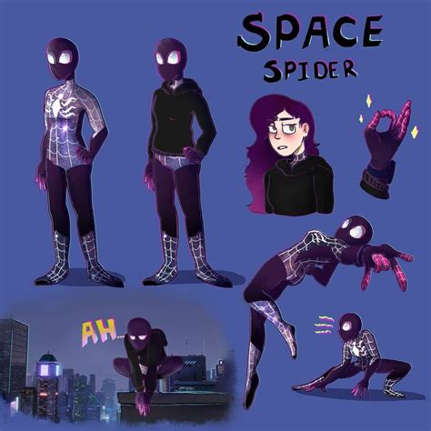 welcome to my spidersona and meet my space spider wow i m really proud of this art