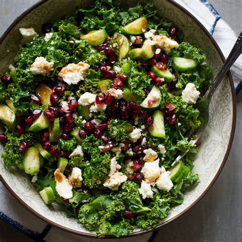 Healthy Kale Salad Recipe With Pomegranates Recipe Yummly
