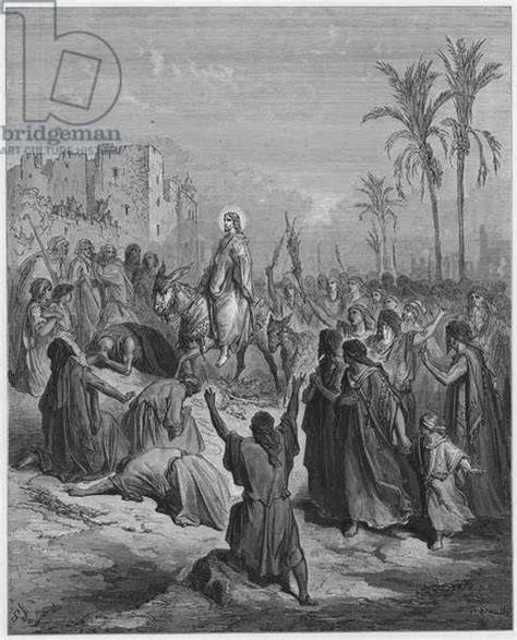 Gustave Dore Bible Entry Of Jesus Into Jerusalem Engraving