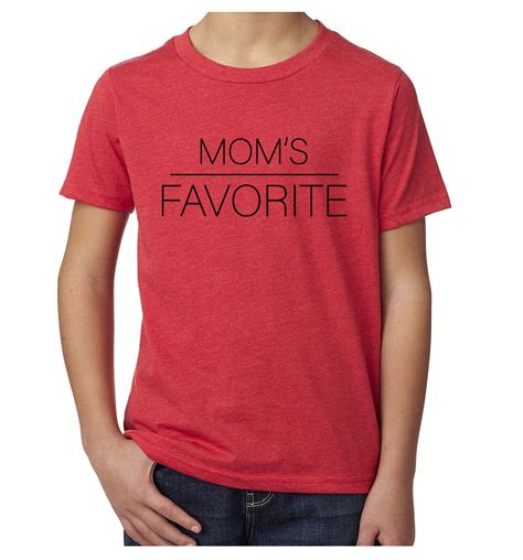 Moms Favorite Kid T Shirt Funny Kids Shirts Youth Graphic Tees Red