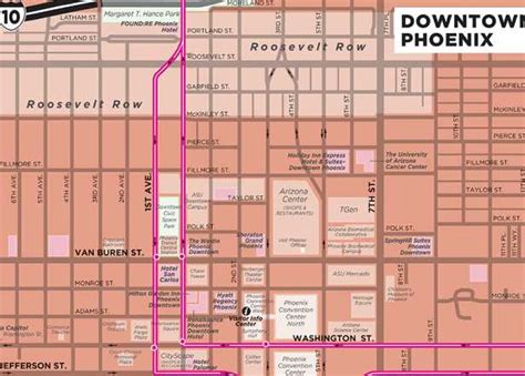 Printable Map Of Downtown Phoenix Printable Map Of The United States