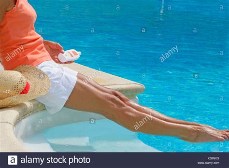Mature Woman Tanning Alone High Resolution Stock Photography And Images Alamy
