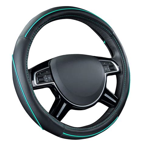 Car Pass Colour Piping Leather Universal Fit Steering Wheel Cover