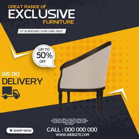 Furniture Shop Ad Social Media Template Postermywall