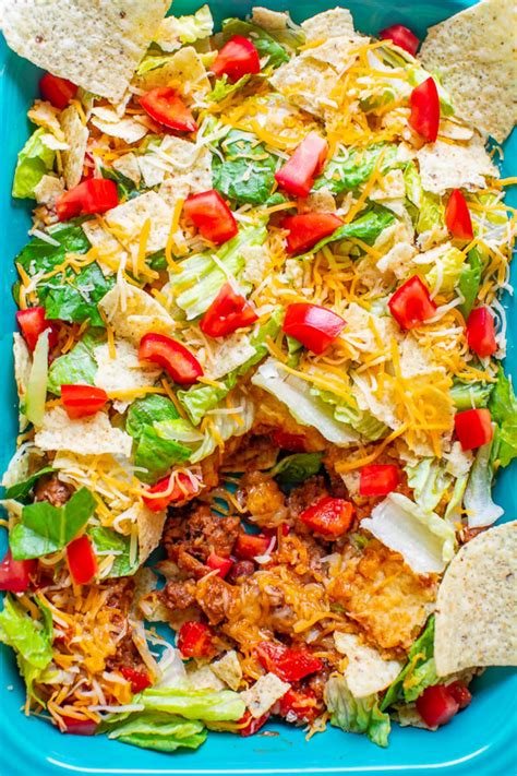 Layered Beef Taco Salad Is The Perfect Way To Feed A Crowd Layered