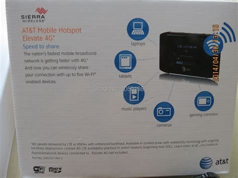 Atandt Sierra Wireless Mobile Hotspot Wifi Elevate 4g Mifi Router Aircard