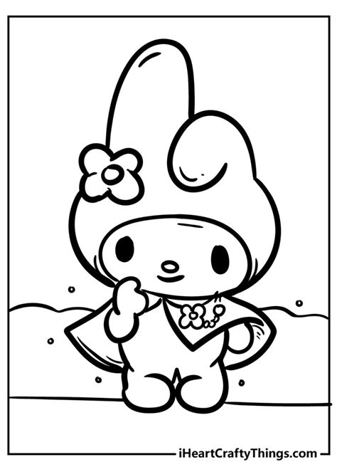 My Melody Face Coloring Pages