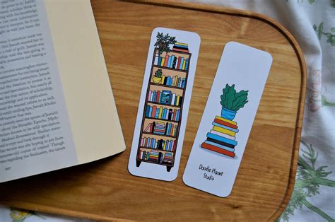 Bookshelf Bookmark Bookmark Handmade Bookmark Cute Etsy Uk
