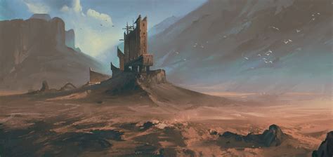 The Lonely Tower Andrei Kotnev On Artstation At Fantasy Castle