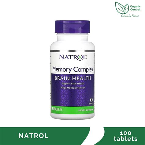 Natrol Memory Complex Brain Health 60 Tablets Lazada Ph