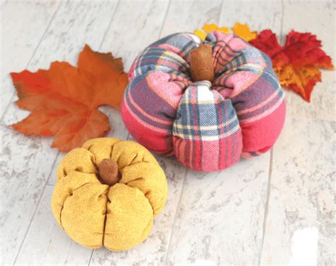 How To Make Diy Fabric Pumpkins From Scrap Fabric Aubree Originals