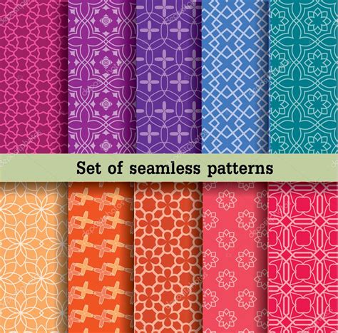 Set Of Seamless Patterns Stock Vector By ©artdee2554 58652251