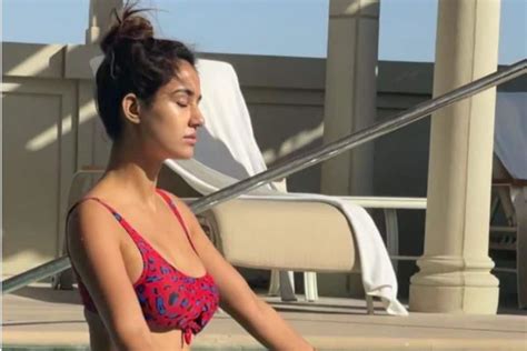 Disha Patani Soaks Up The Sun In Pink Bikini In The Pool Sets The
