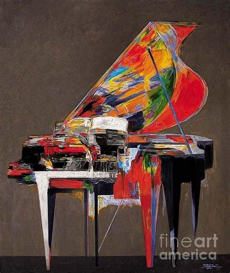 Piano No9 Poster By Zheng Li Music Painting Piano Art Art