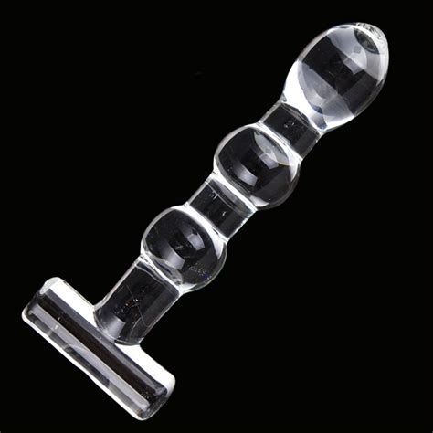 beaded 15cm crystal glass butt plug anal beads thruster au