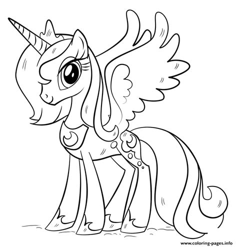 Unicorns colouring pages to print. Princess Luna My Little Pony Coloring Pages Printable