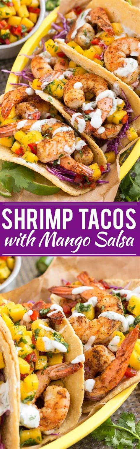 This sauce is the perfect accompaniment to grilled fish, chicken, or meat. Shrimp Tacos with Mango Salsa Recipe | Creamy Cilantro ...