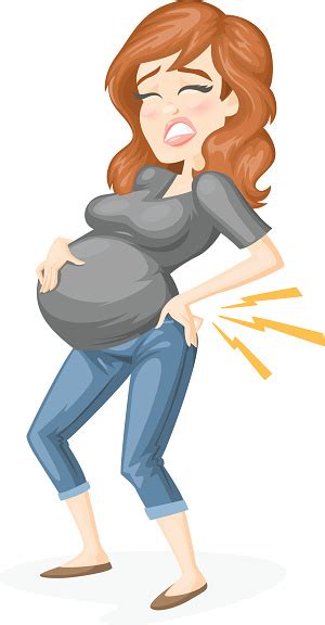 Pregnant Back Pain Stock Illustration Download Image Now Istock