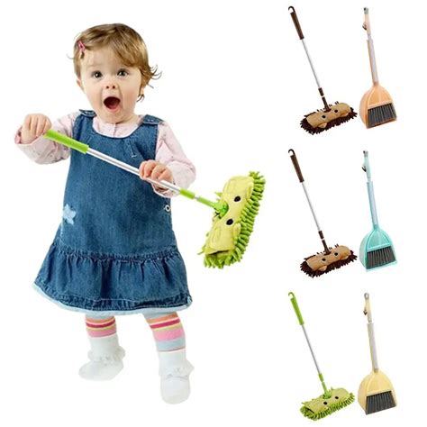 Baby Mini House Sweeping Cleaning Toy Combination Child Mop Broom