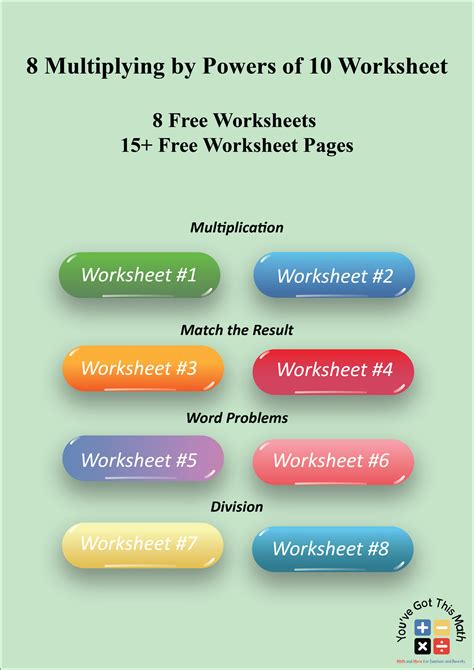 8 Multiplying By Powers Of 10 Worksheet Free Printable