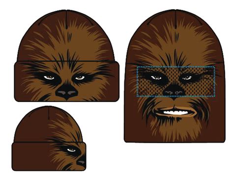 Dec172231 Star Wars Chewbacca Face Flip Knit Mesh Beanie Previews World