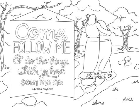 Follow Jesus Page Coloring Pages