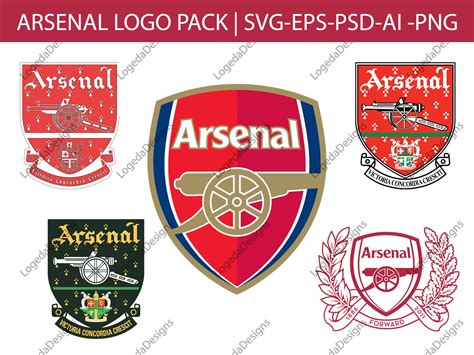 Arsenal Svg Logo Ai Svg Psd Png Eps Cannon Fc Etsy