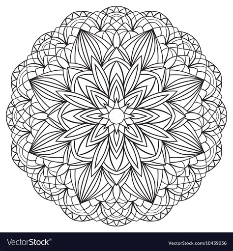 Simple Geometric Mandala Royalty Free Vector Image
