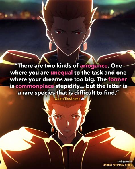 Powerful Gilgamesh Quotes From Fate Stay Night Fate Quotes Fate