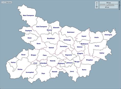 Political Map Of Bihar State