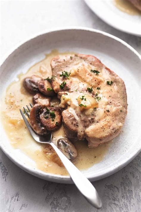 For an easy shortcut, purchase presliced mushrooms. Instant Pot Pork Chops and Gravy | Creme De La Crumb