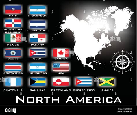 Map Of North America Stock Vector Image And Art Alamy