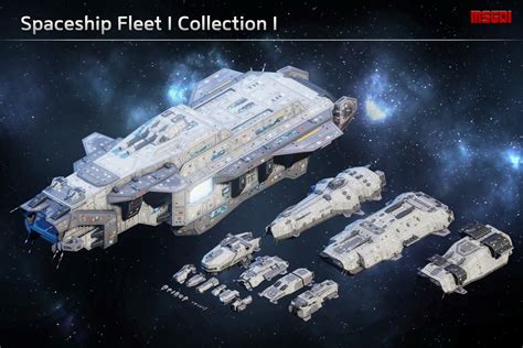 Spaceship Fleet I Collection I 3d Space Unity Asset Store