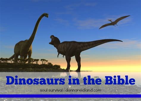 Dinosaurs In The Bible August 24 Soul Survival