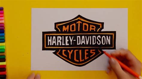 How To Draw Harley Davidson Logo Youtube