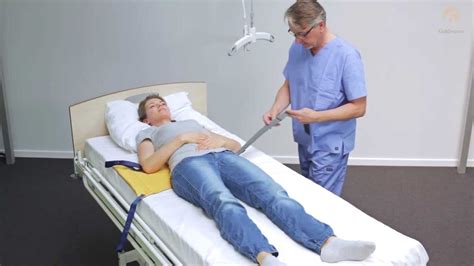 Guldmann Sling Instruction Turner Sling Turning Patient In Bed Youtube