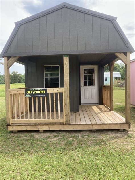 12x32 Urethane Premier Lofted Barn Cabin Lucedale Snyders Buildings