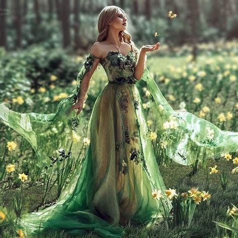 Beautiful Dress Emerald Green Dress Prom Dresses Floral Dress Etsy