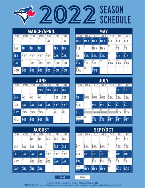 Toronto Blue Jays Release 2022 Regular Season Schedule Offside