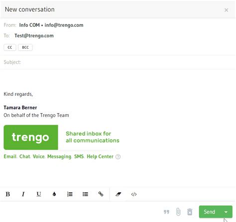 How To Send An Email Directly Or Later Trengo Help Center