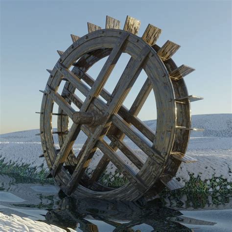 High Poly Water Mill 3d Model Cgtrader