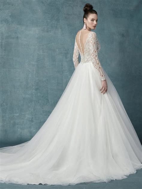 Long Sleeve Lace Tulle Ball Gown Wedding Dress Kleinfeld Bridal