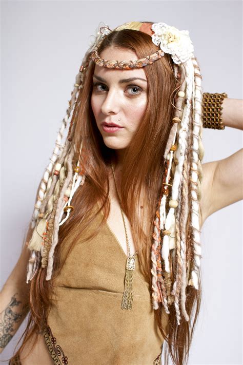 Headdress Headdresses Wig Dreads White Headdress Dreadfalls