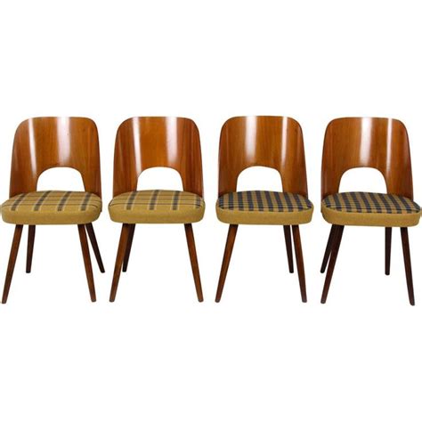Set Of 4 Vintage Dining Chairs By Oswald Haerdtl For Tatra 1960s