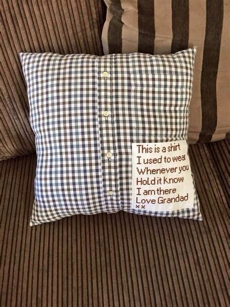 shirt made into a pillow of a loved one who passed diy pillows memory pillows sewing projects