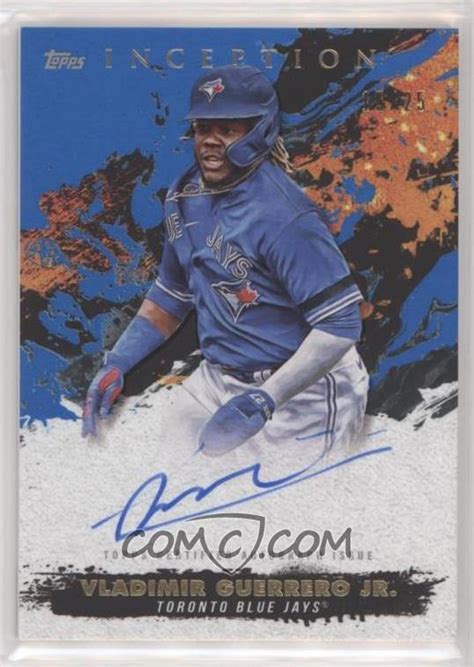 2021 Topps Inception Rookie And Emerging Star Autographs Blue Resa Vgj Vladimir Guerrero