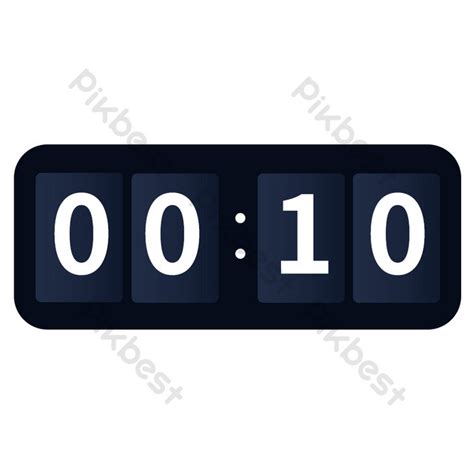 Black Flat Countdown 10 Seconds Emoji Pack  Png Images Psd Free