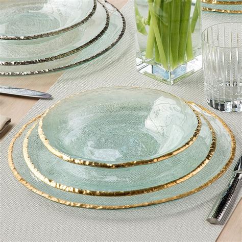 The Annieglass Edgey Dinner Plate Along With The Edgey Soup Bowl And