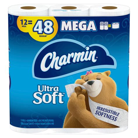 Charmin Ultra Soft Toilet Paper 12 48 Mega Rolls 3168 Sheets Rafaelos
